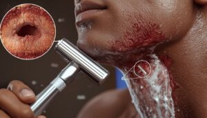 making repeated razor passes making repeated razor passes