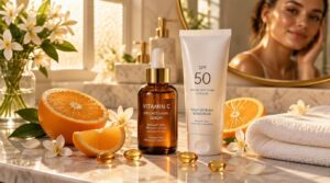 morning: vitamin c and sunscreen morning: vitamin c and sunscreen