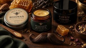 mustache wax, balm, or pomade mustache wax, balm, or pomade