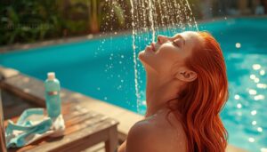 rinse and wash color-treated hair after swimming rinse and wash color-treated hair after swimming