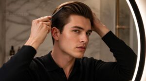 set hair with styling product set hair with styling product
