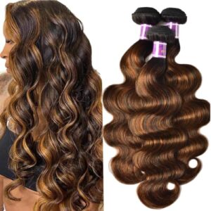UNice Brown Highlight Body Wave B08WXBLZ98