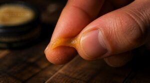 warm wax between fingers warm wax between fingers