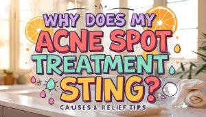 why does my acne spot treatment sting