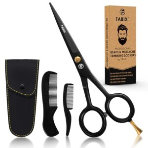 5” Professional Beard Mustache Scissors B0DC1QZJZZ