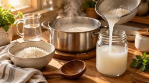 boiled rice water method boiled rice water method