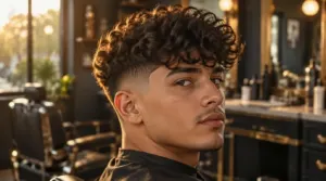 curly fringe with drop fade curly fringe with drop fade