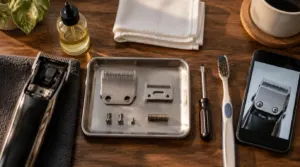 gather tools, disassemble, and clean clipper blades gather tools, disassemble, and clean clipper blades