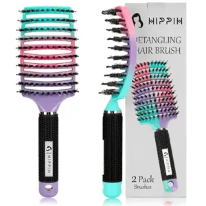 HIPPIH Boar Bristle Hair Brush B0B5QDT6D6