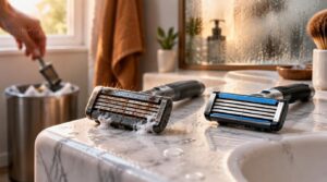 replace razor blades when cleaning no longer restores a comfortable shave replace razor blades when cleaning no longer restores a comfortable shave