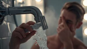 rinse the razor and check coverage rinse the razor and check coverage