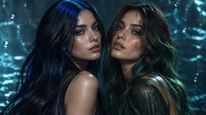 royal blue and sea-green hair royal blue and sea-green hair