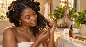 section hair and loosen tangles section hair and loosen tangles