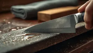 sharpen evenly and form a burr sharpen evenly and form a burr