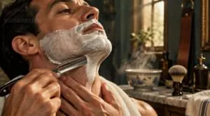 shaving the chin, lip, and neck shaving the chin, lip, and neck