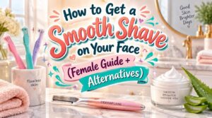 smooth shave face female smooth shave face female