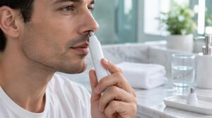 using an electric nose trimmer using an electric nose trimmer